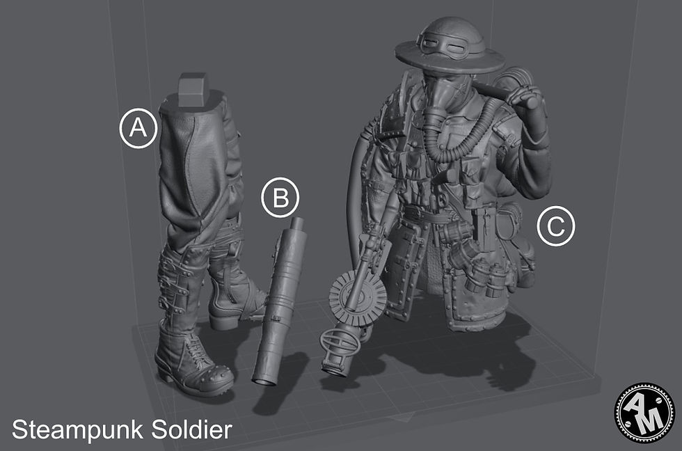 Thumbnail: Steampunk Soldier 22 cms