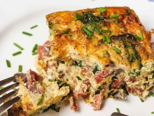 BACON, MUSHROOM & SPINACH CASSEROLE