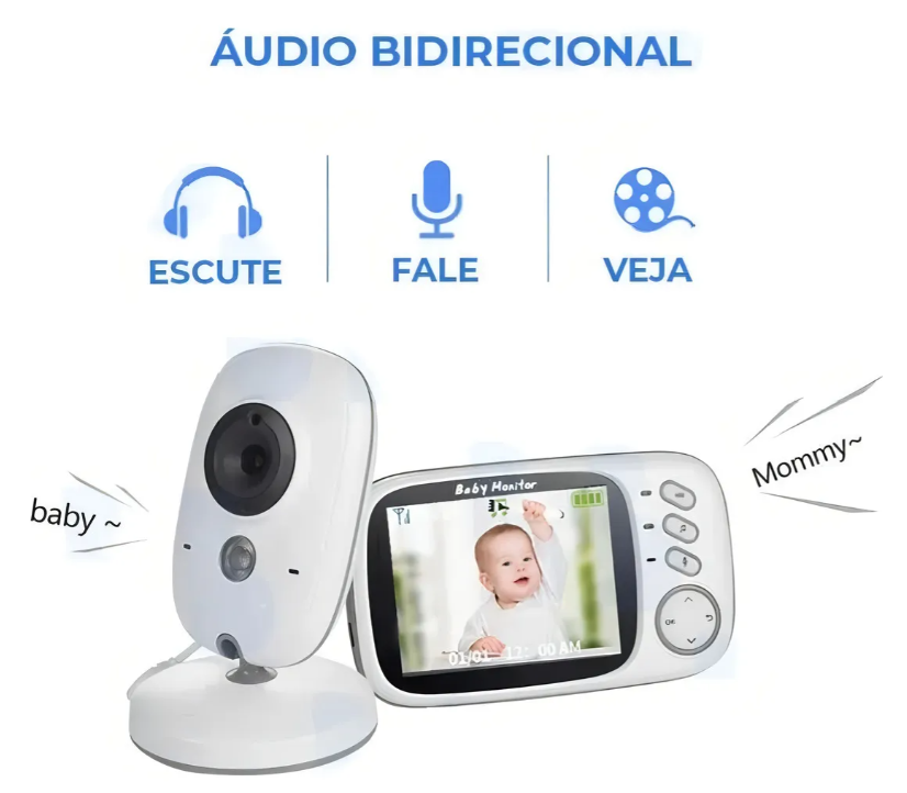 Miniatura: Rask VB603 Babá Eletrônica Câmera S/fio Vídeo Voz Monitor Visão Noturna