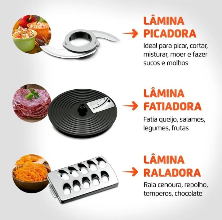 Miniatura: Mondial MPN-01-B multiprocessador turbo chef 5 em 1 cor preto 127V