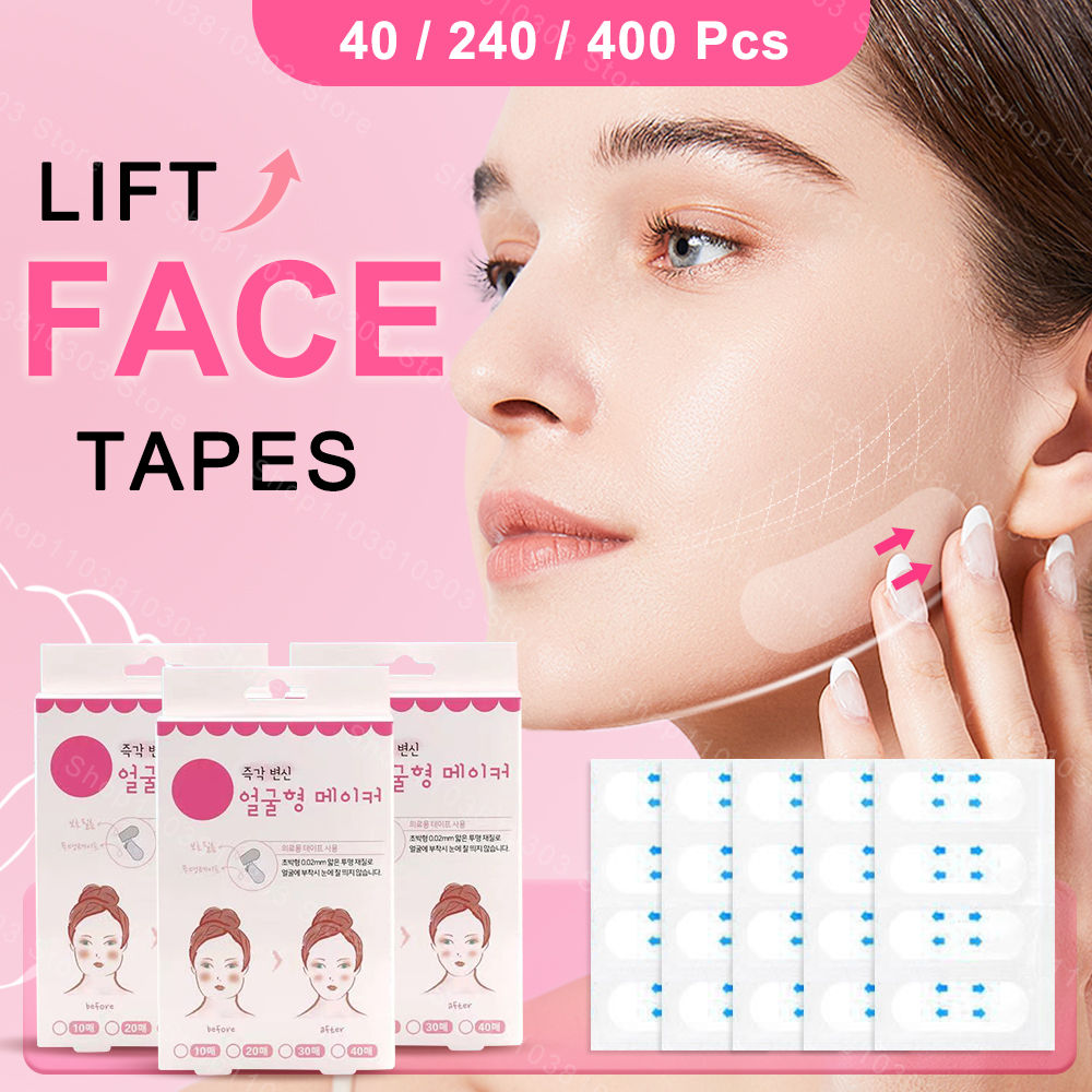 40/240/400Pcs Face Lift Tapes Invisible Face Lift Sticker Wrinkle Removal Sticke