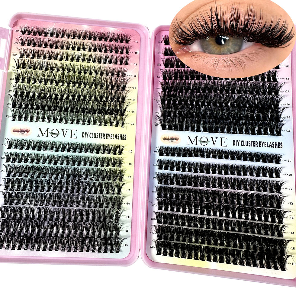 Thumbnail: New 640 Cluster Lashes Kit 5D Fluffy Thick Eyelash Extension Kit Volume Mixed Tr