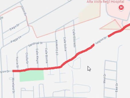 PSA 4/1/2024 Legion road work Resumes...