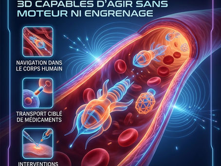🔥Des nanorobots imprimés en 3D capables d’agir sans moteur ni engrenage ?