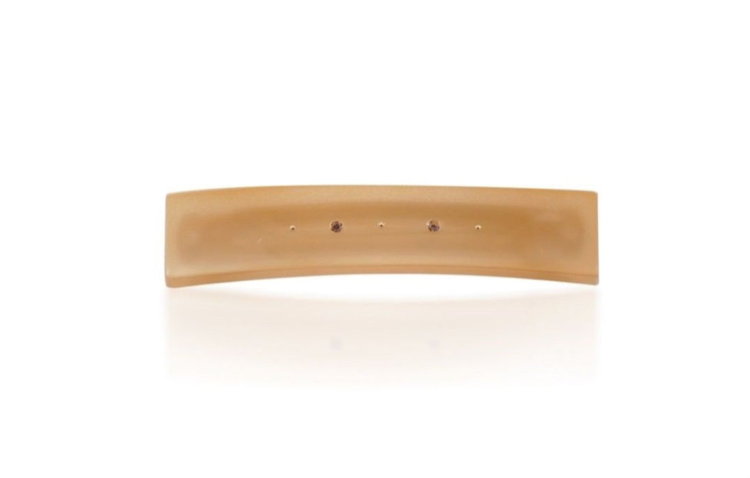 Presilha de Cabelo Finestra Paris em Acetato Bege com Detalhes Brilhantes N360/2