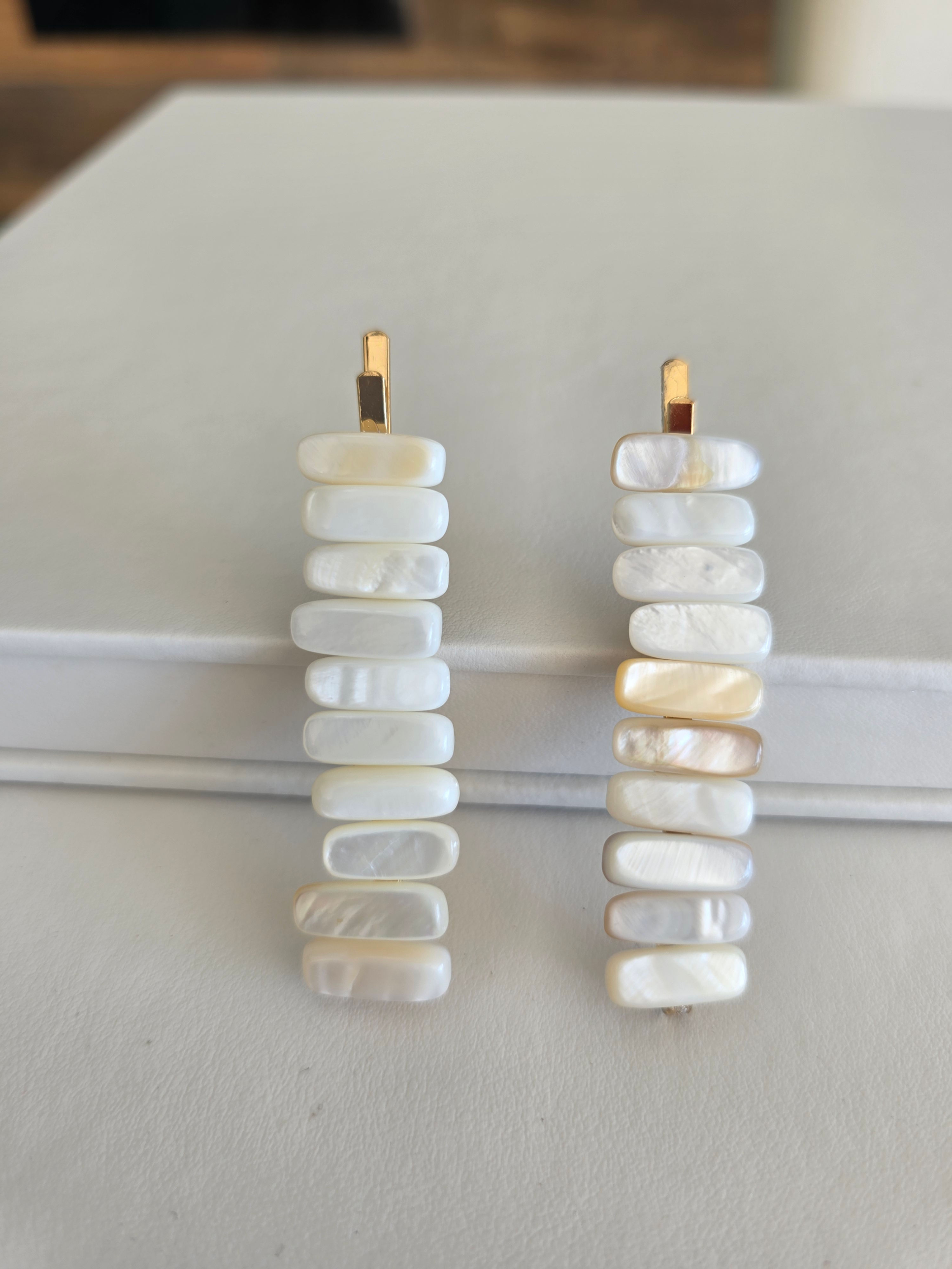 Par de grampo de madrepérola