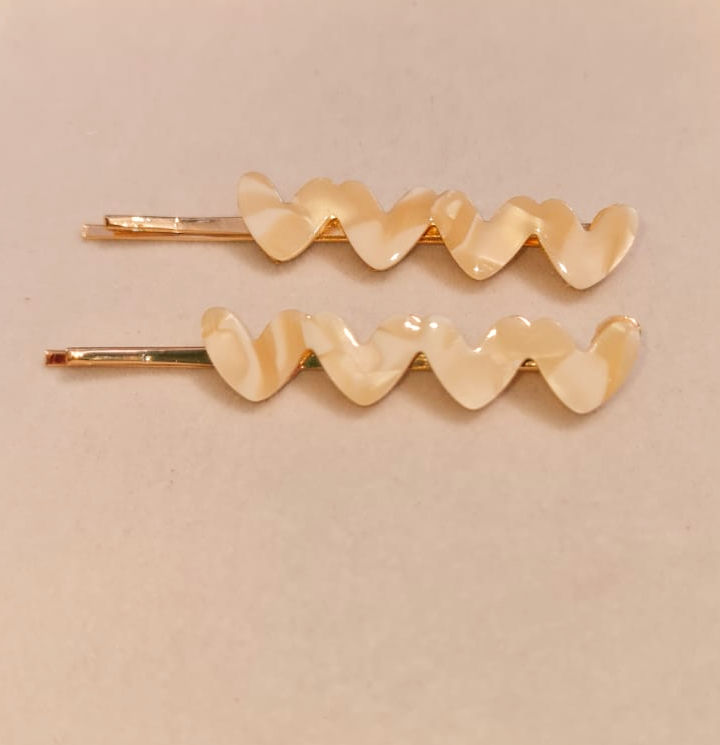 Miniatura: Grampo de cabelo em Acetato Coração