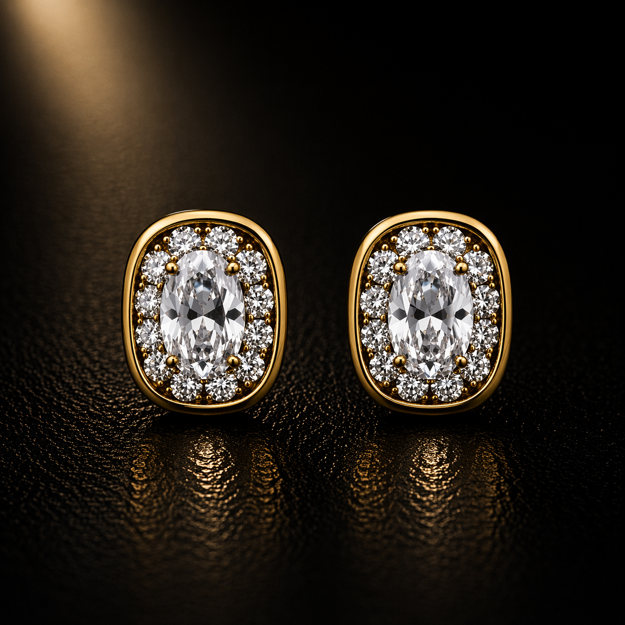 Brinco retangular com cravação lateral | Nino Bran