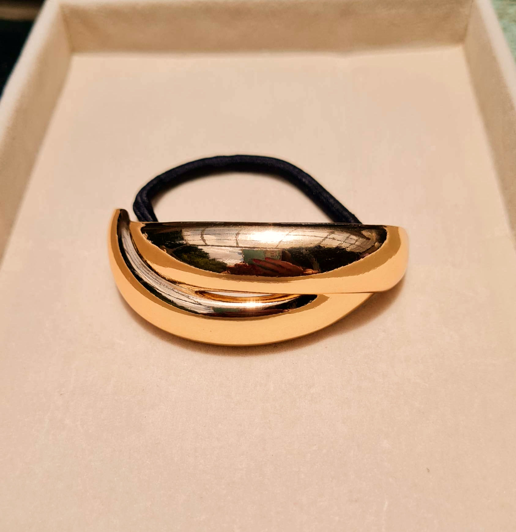 Elástico Bold intercalado dourado