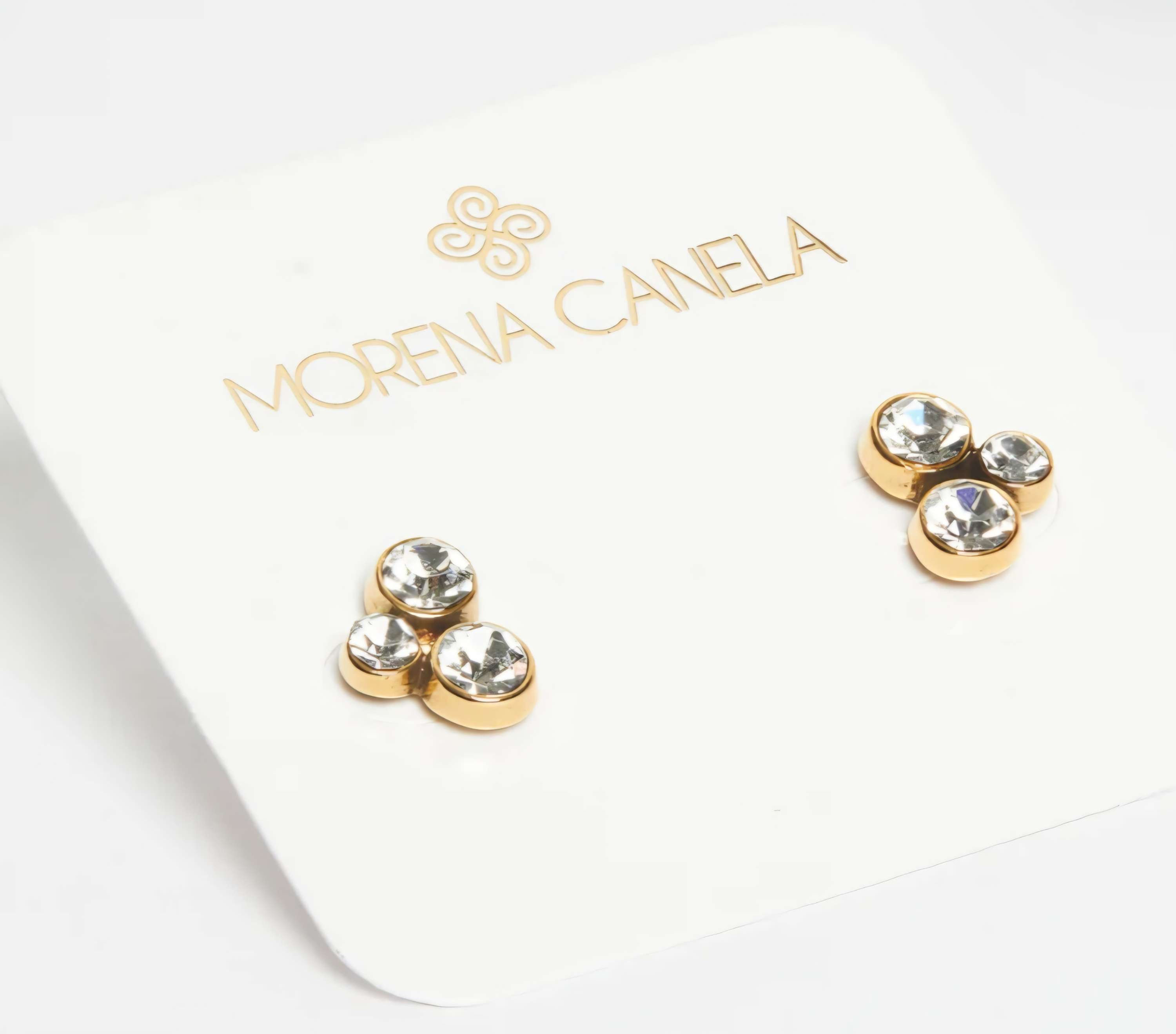 Brinco Clássico Triplo P Crystal Diamond | Morena Canela