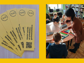 Pastendes bibliotēkā bērni iepazina papīra tapšanas noslēpumus