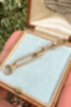 Miniaturebillede: Antique 15ct Gold Trombone Chain Extender With Dog Clip
