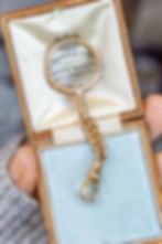 サムネイル： Antique 9ct Gold Extender With Rare Large Charm Holder And Dog Clip