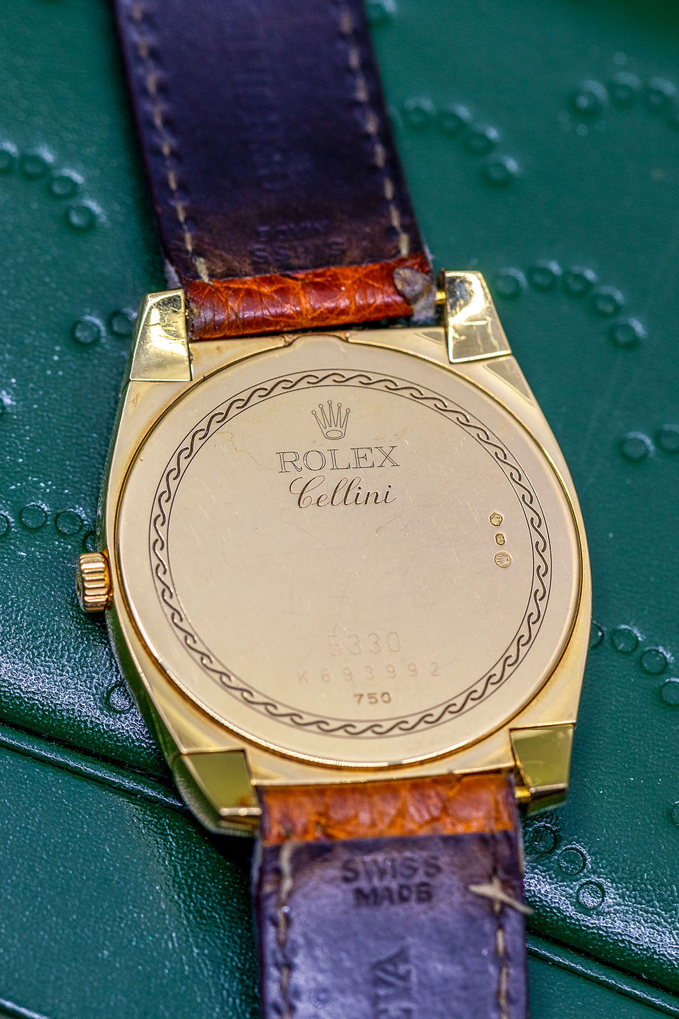 Miniaturebillede: Rolex Cellini Wristwatch, 18ct Yellow Gold, Tan Ostrich Leather Strap - Full Set