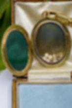 Miniaturbild: Rare Antique 14ct Anchor Locket With Rose-Cut Diamonds And Large Opal Cabochon