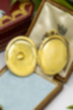 Miniaturebillede: Rare Antique 14ct Anchor Locket With Rose-Cut Diamonds And Large Opal Cabochon