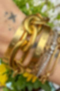 Vintage Italian 18ct gold irregular oversized link bracelet or necklace extender with lobster clasp