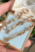 Miniature : Antique 15ct Gold Trombone Chain Extender With Dog Clip