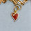 縮圖：Victorian 18ct Gold Enamel Witches Heart Pendant With Old Cut Diamond