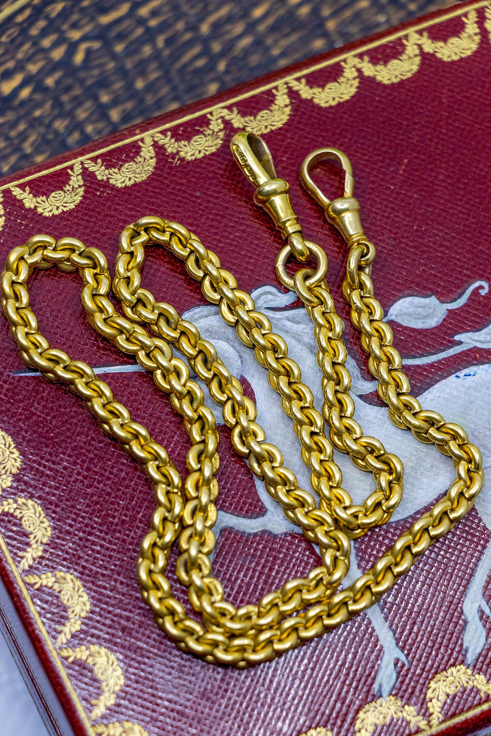 縮圖：Rare 18ct Gold Antique Watch Chain with Chunky Round Links, 85.45g (1876)