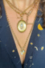 Miniaturbild: Rare Antique 14ct Anchor Locket With Rose-Cut Diamonds And Large Opal Cabochon