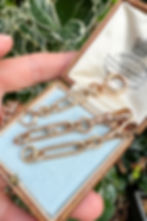 Thumbnail: Antique 15ct Gold Trombone Chain Extender With Dog Clip