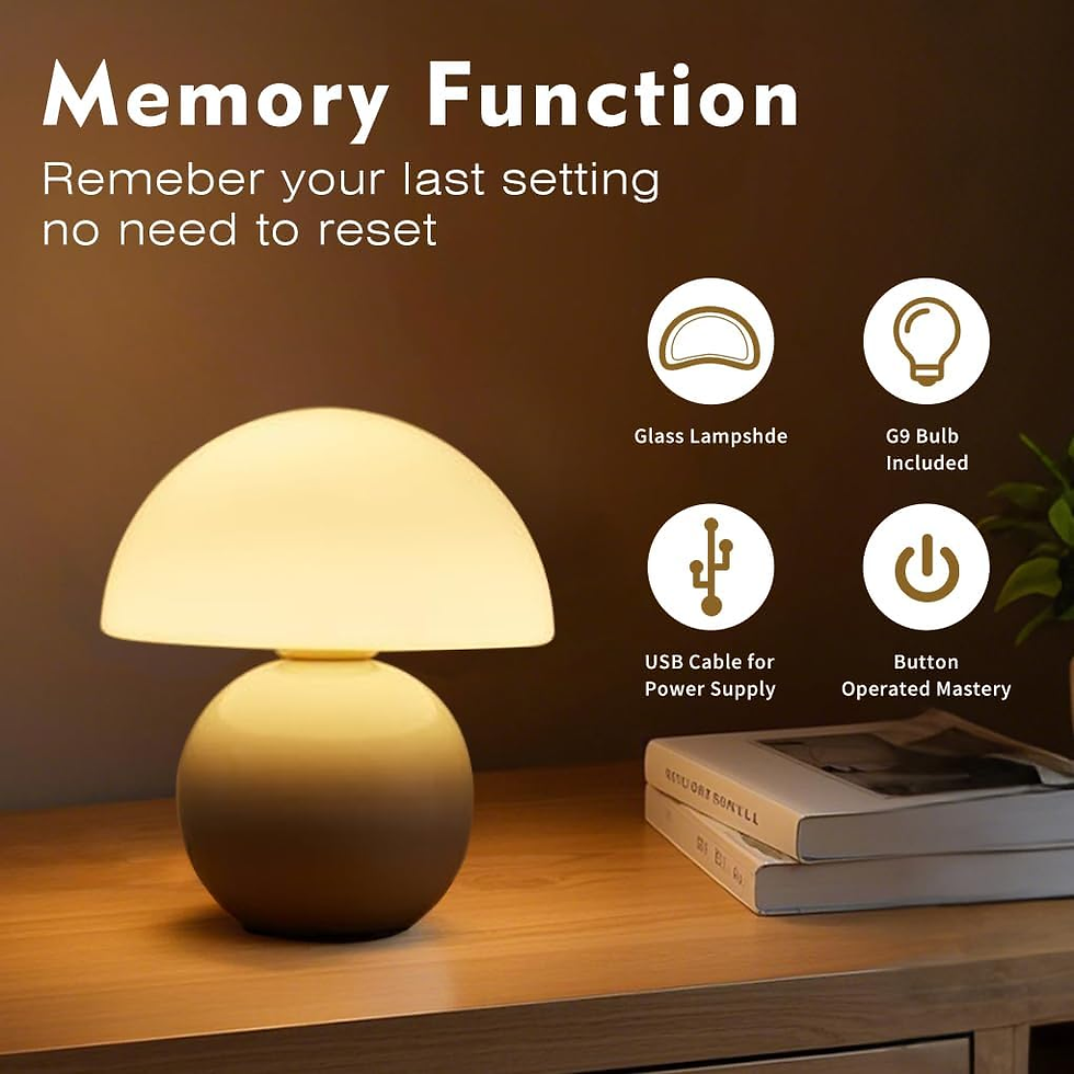 Thumbnail: Mushroom Table Bedside Lamp Small Nightstand Lamp