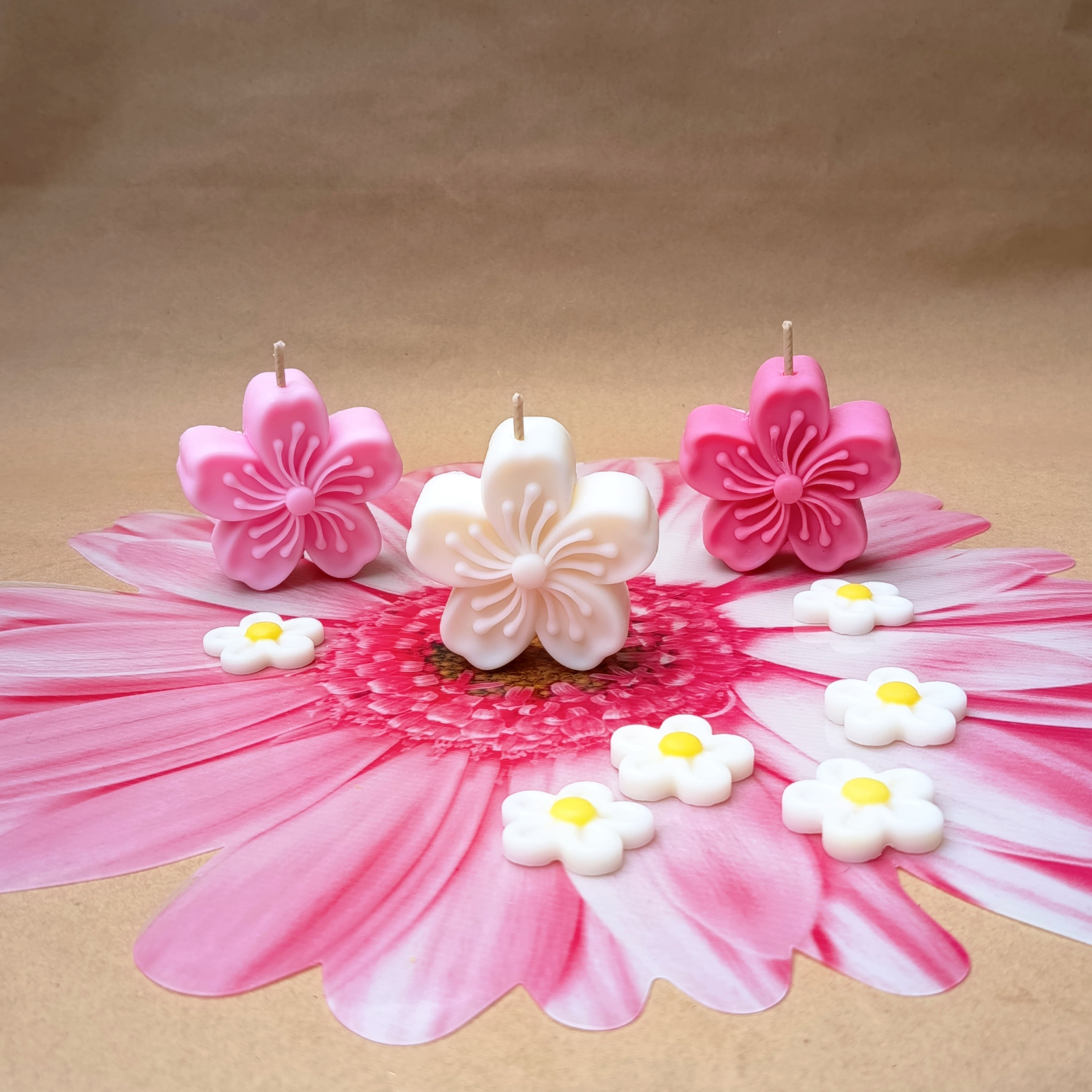 Fleur de Cerisier - Bougie artisanale décorative - Bougie en cire de soja