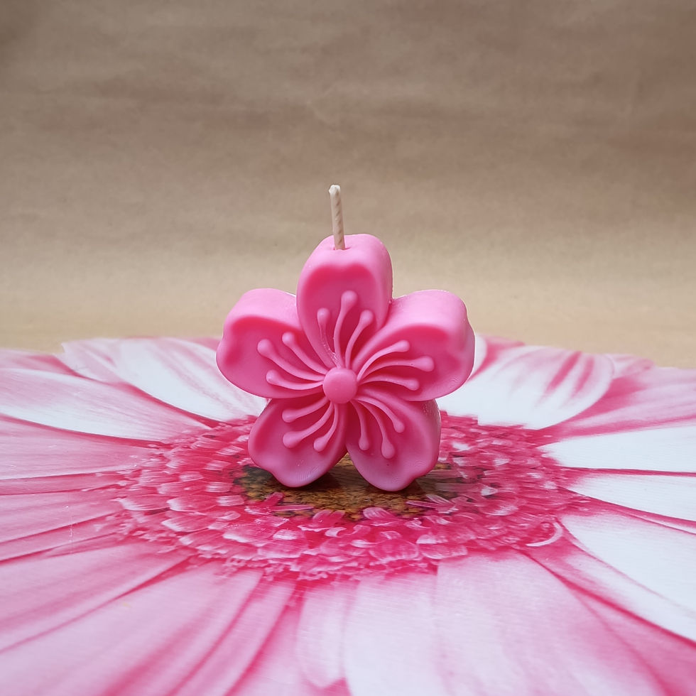 Miniature : Fleur de Cerisier - Bougie artisanale décorative - Bougie en cire de soja