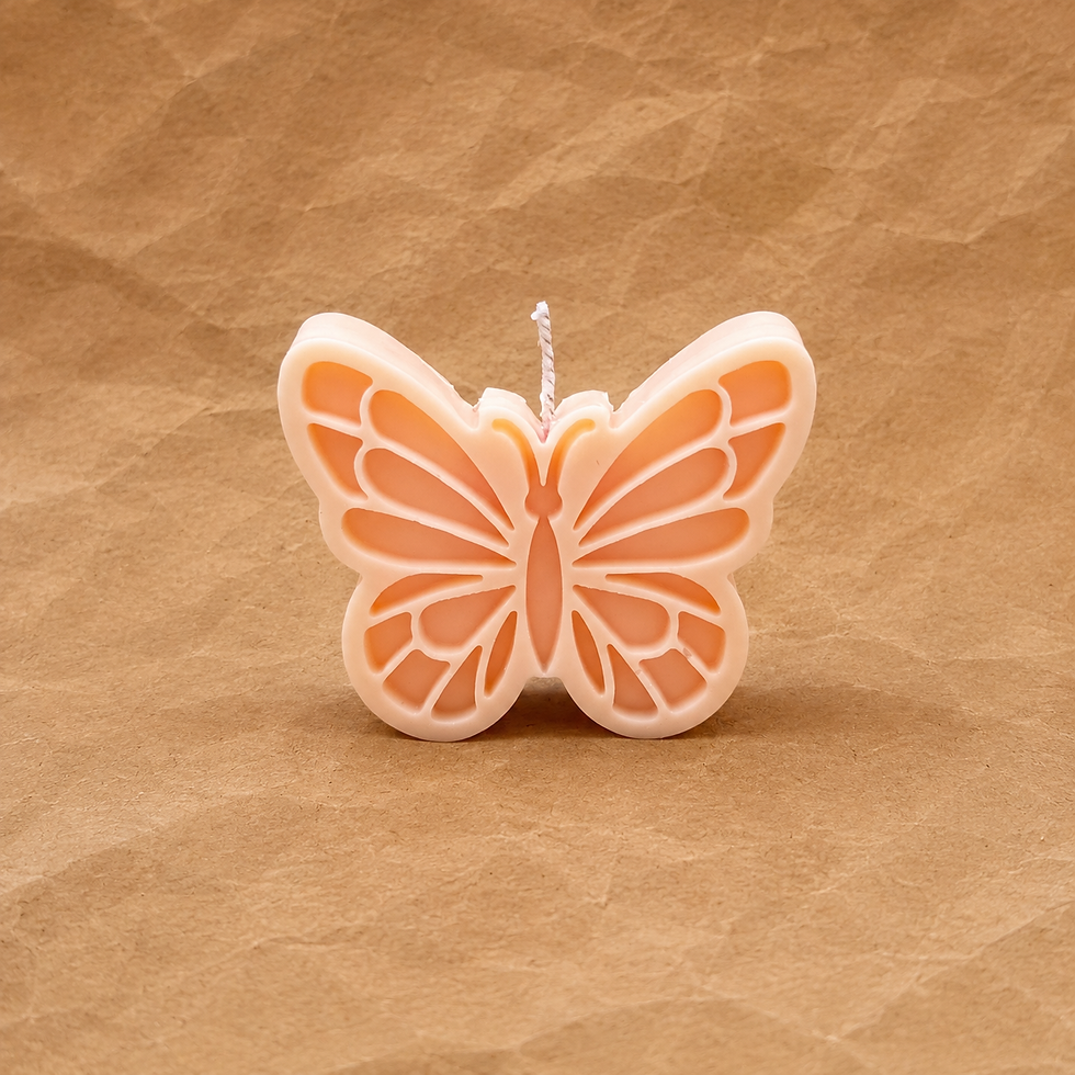 Miniature : Éclat de Papillon – Bougie artisanale papillon cire de soja | Lumière de lys