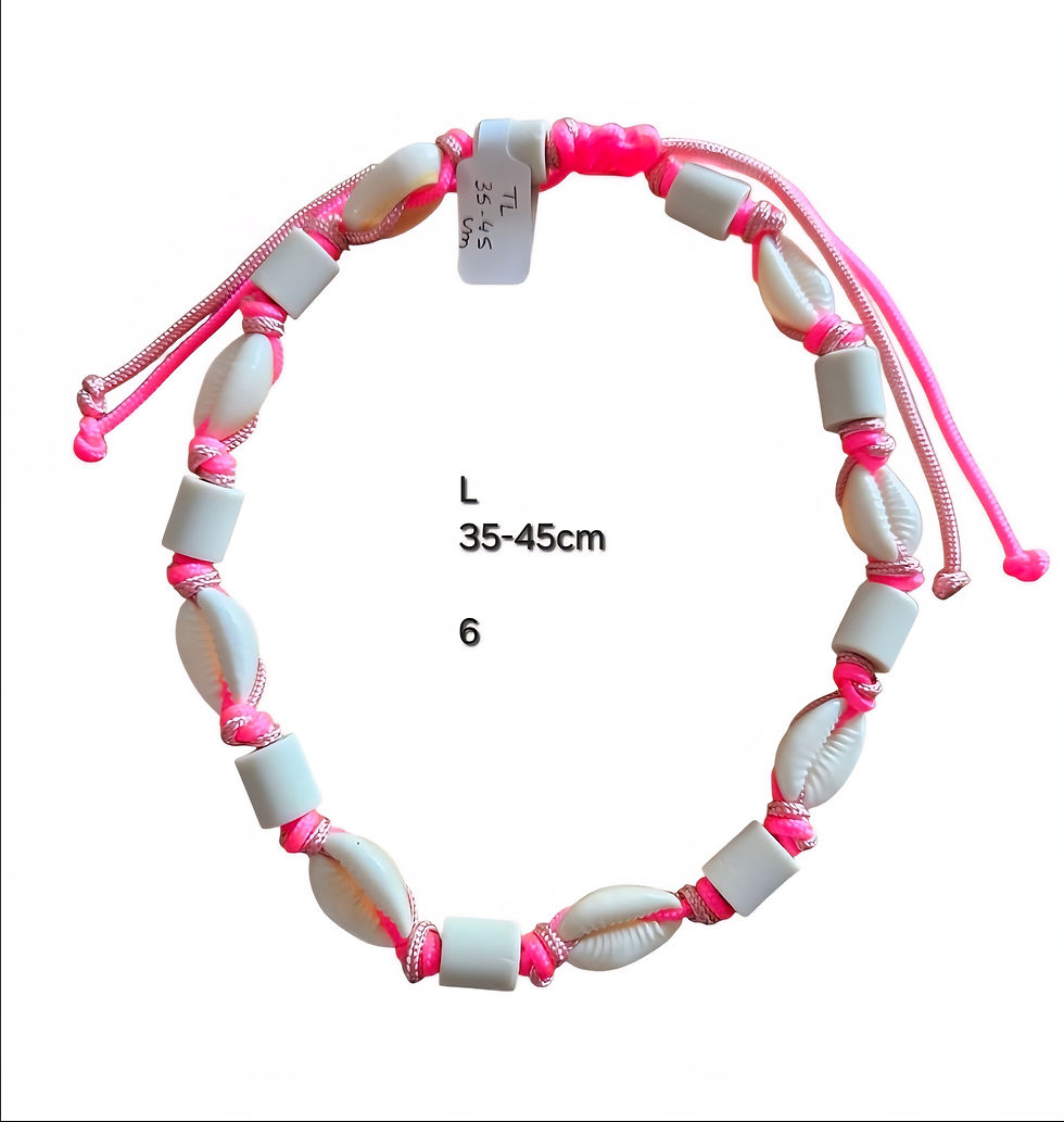 Thumbnail: collier anti tique en coquillage et perles céramiques