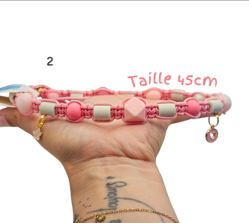 Thumbnail: Collier Anti-Tique en Tressage Fin & Perles Silicone – Protection et Style