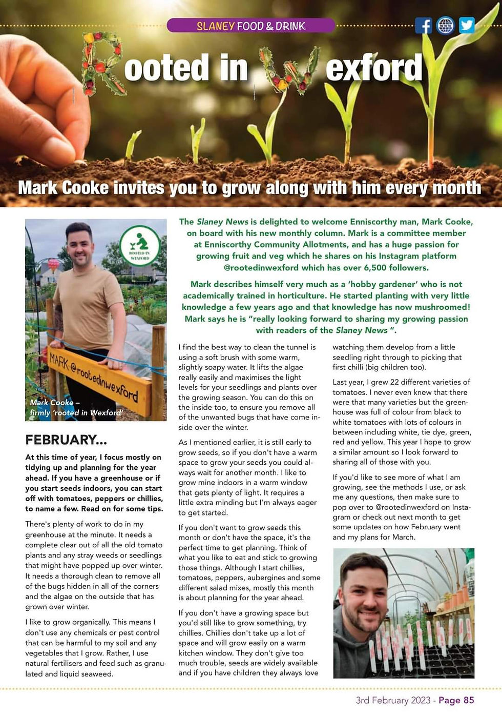 February Column in Slaney News