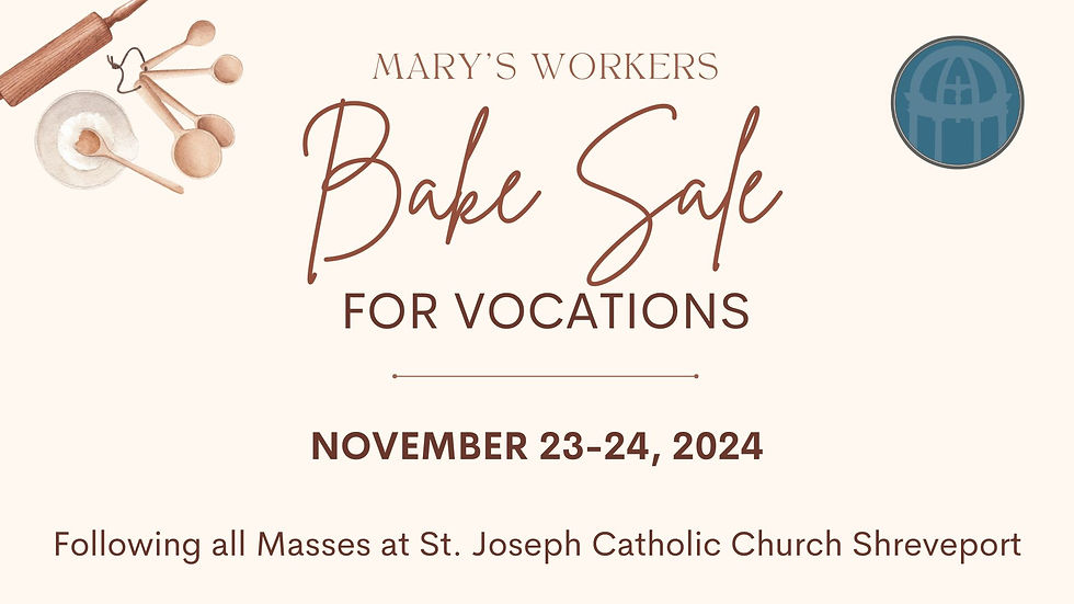 Mary's Workers Bake Sale for Vocations