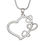 Thumbnail: HEART WITH 3 SMALLER HEARTS NECKLACE