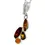 Thumbnail: 925 Sterling Silver & Genuine Baltic Amber Classic Necklace