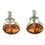 Thumbnail: 925 Sterling Silver & Genuine Baltic Amber Tree of Life Drop Studs Earrings