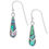 Thumbnail: 925 Silver inlaid Paua shell tear drop hook earrings