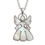 Thumbnail: MOTHER OF PEARL SHELL CHRISTMAS ANGEL NECKLACE