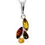Thumbnail: 925 Sterling Silver & Genuine Baltic Amber Classic Necklace