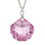 Thumbnail: PINK TONES FACETED GLASS SCALLOP SHELL NECKLACE