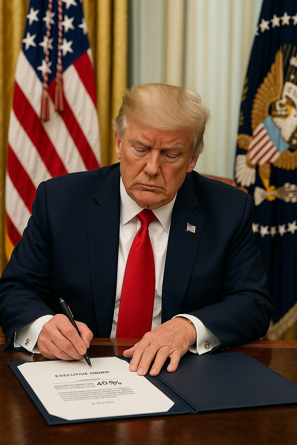 Presidente Donald Trump assina ordem executiva com tarifa de 40% sobre produtos brasileiros em 2025
