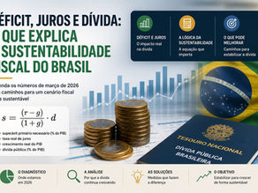 Déficit público, juros e dívida: o que explica a sustentabilidade fiscal do Brasil em 2026