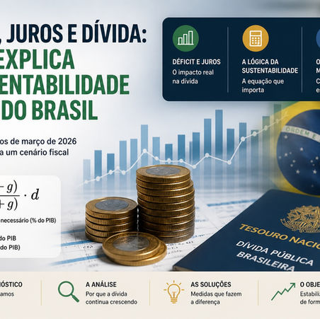Déficit público, juros e dívida: o que explica a sustentabilidade fiscal do Brasil em 2026