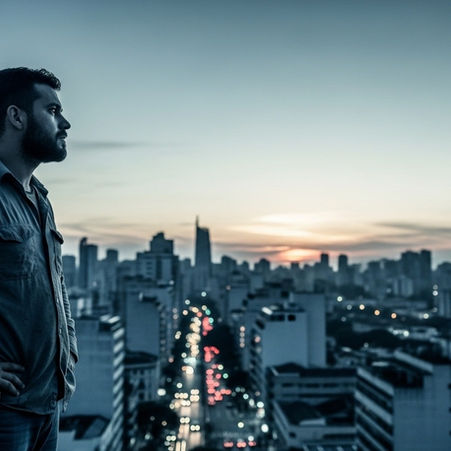 Trabalhador em ambiente urbano representando o debate sobre o fim da escala 6x1 e mobilidade social no Brasil