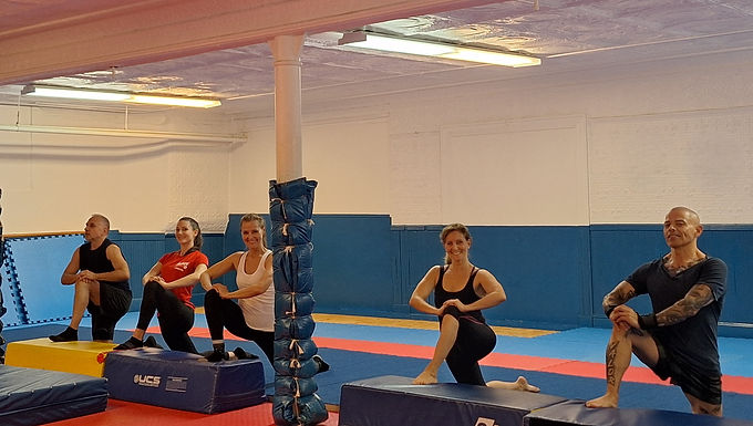 Photo of adults participating in fitness class