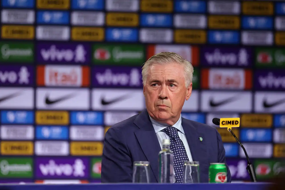 Ancelotti fez sua aparição e convocação como novo treinador do Brasil