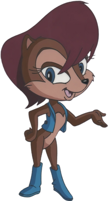 Sally Acorn with a vest and pupils