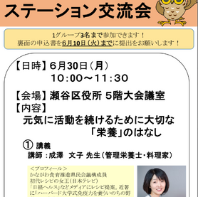 フレイル予防 講演|横浜市瀬谷区元気づくりステーション交流会にて栄養のお話をしました