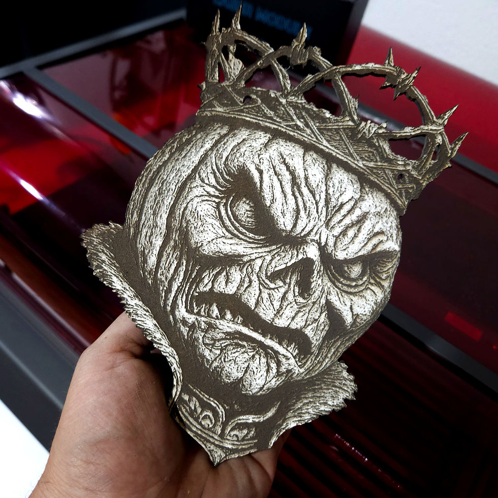 Thumbnail: The King of Halloween K 3D Illusion Print / Engraving Design